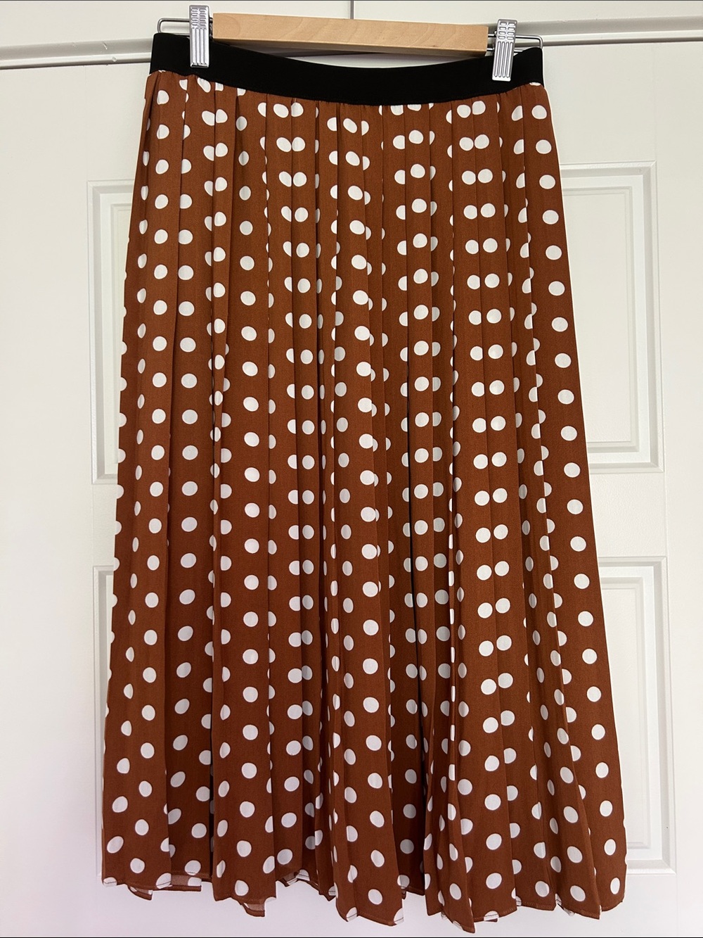 Joe Fresh x Jillian Harris Polka Dot Pleated Midi Skirt